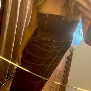 DISSH Chocolate Brown Linen Dress